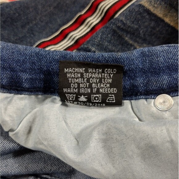 Denim & Rivets Mens Size 34 Jeans Blue Straight Leg Acid Wash Stretch Dark Denim - Picture 7 of 10